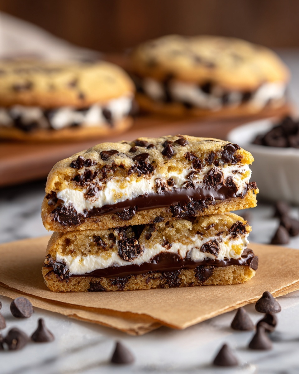 Cheesecake Stuffed Chocolate Chip Cookies Recipe - Recipe Image