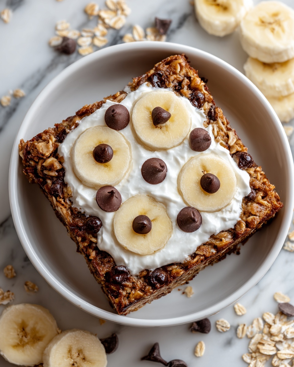 Baked Banana Chocolate Chip Oatmeal Recipe - Recipe Image