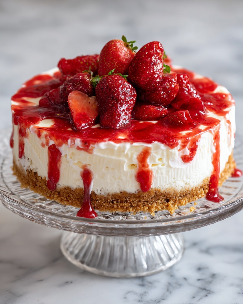 Strawberry Swirl Cheesecake Recipe - Recipe Image