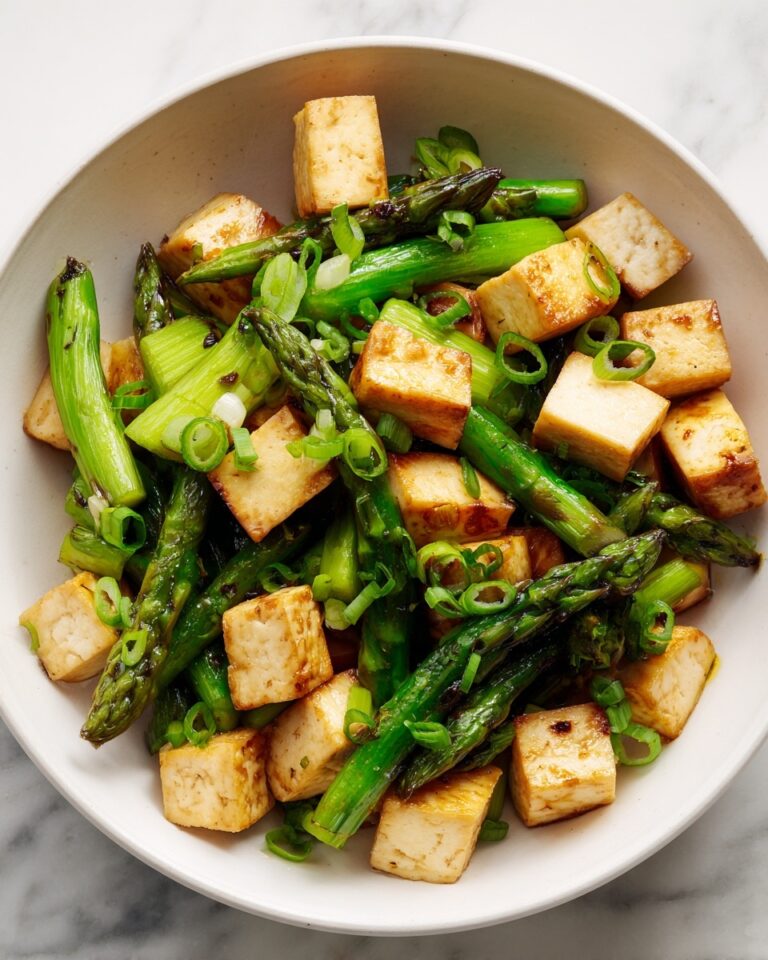 Miso-Chile Asparagus with Crispy Tofu Recipe