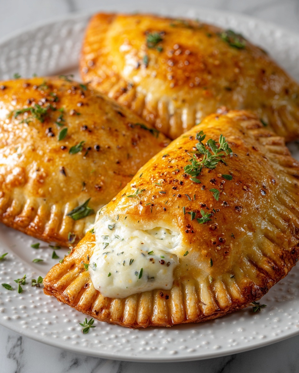 Chicken Alfredo Air Fryer Calzones Recipe - Recipe Image