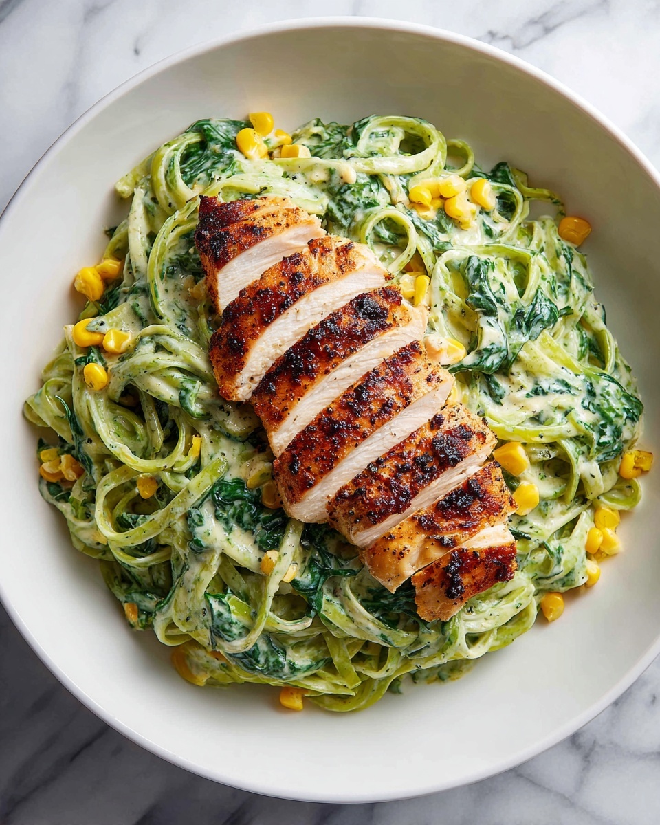 Creamy Roasted Poblano Pasta Recipe - Recipe Image