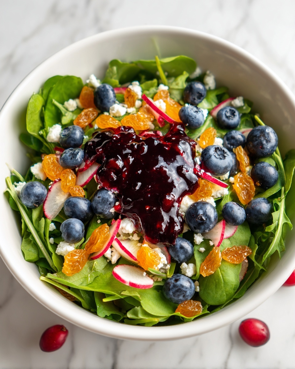 Cranberry Blueberry Salad with Blueberry Balsamic Dressing Recipe - Recipe Image