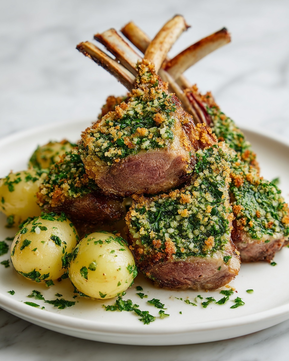 Herb-Crusted Baked Lamb Chops Recipe - Recipe Image