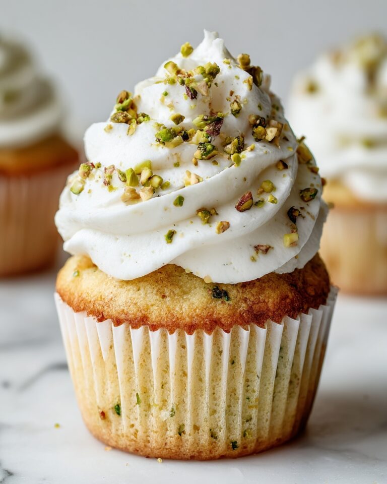 Luscious Pistachio Cupcakes with Vanilla Buttercream Frosting Recipe