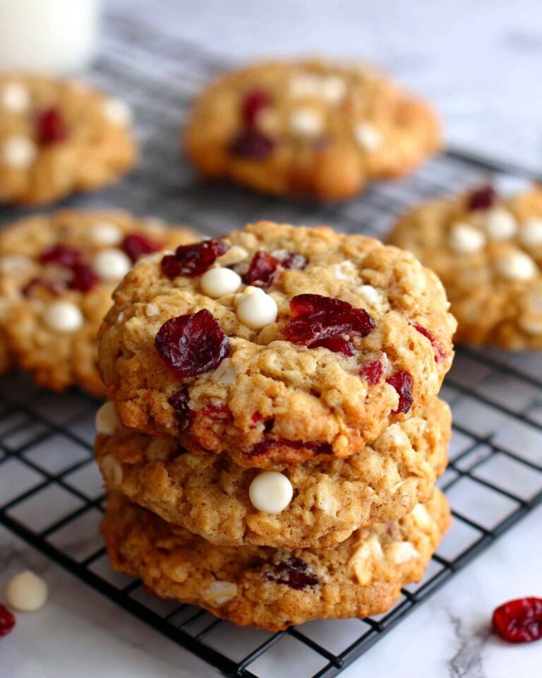 White Chocolate Oatmeal Cranberry Cookies Recipe