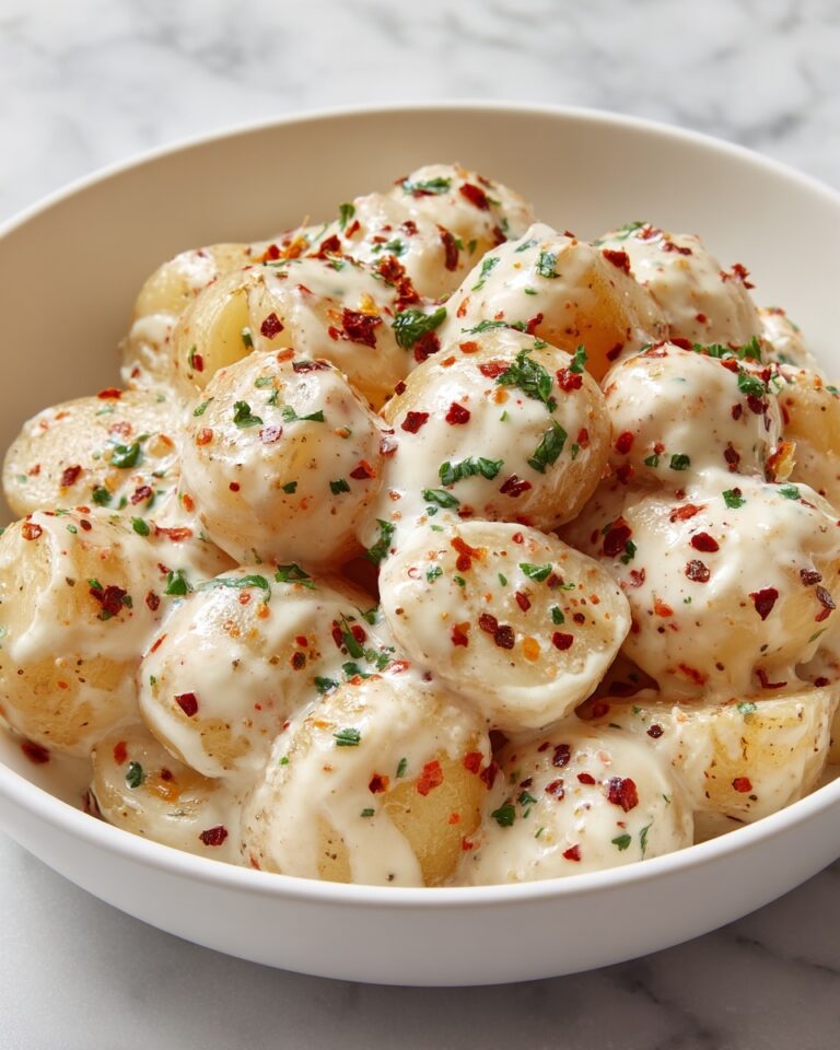 Easy Creamy Garlic Sauce Baby Potatoes Recipe