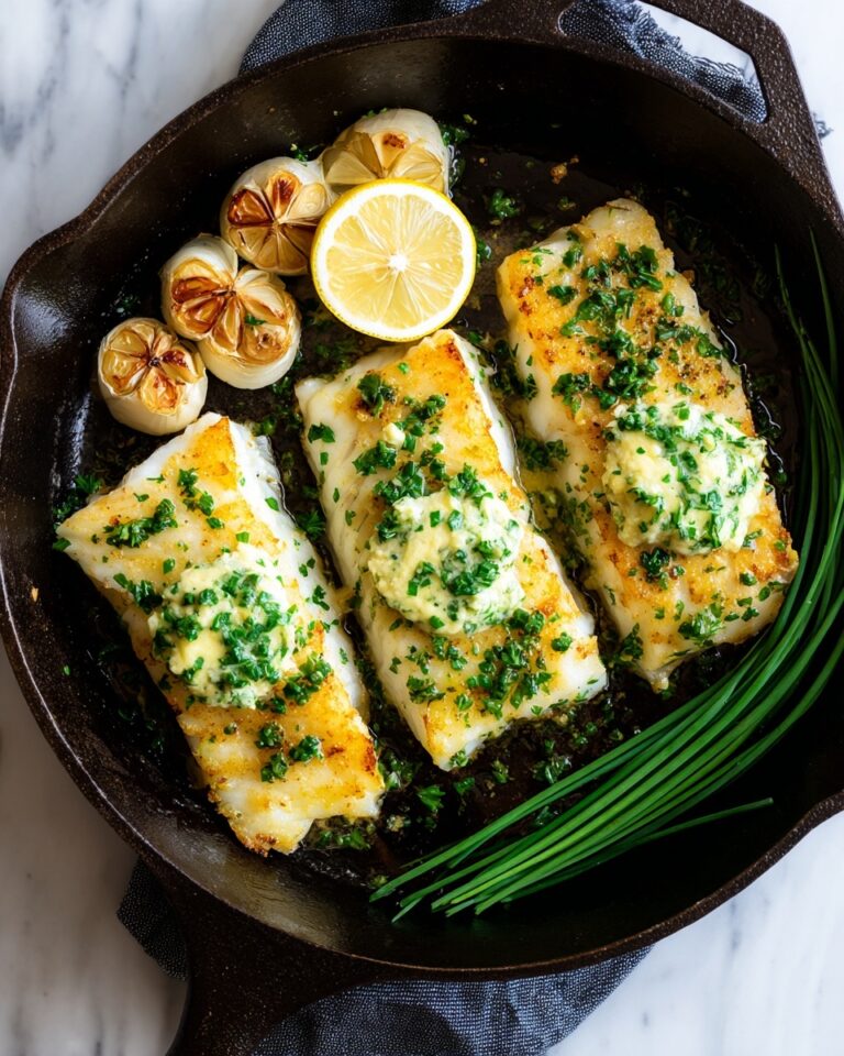 Pan-Roasted Sea Bass with Garlic Butter Recipe