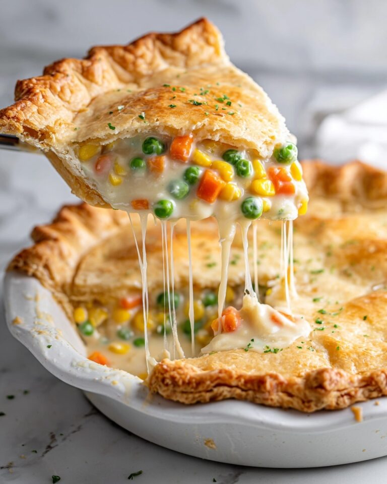 Biscuit Topped Cheesy Chicken Pot Pie Recipe