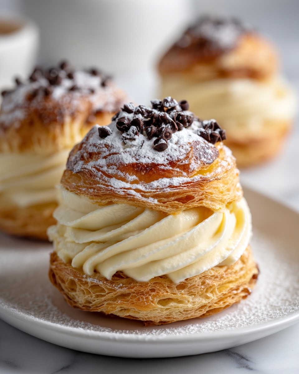 Choux Pastry with Milk Tea Cream Recipe - Recipe Image