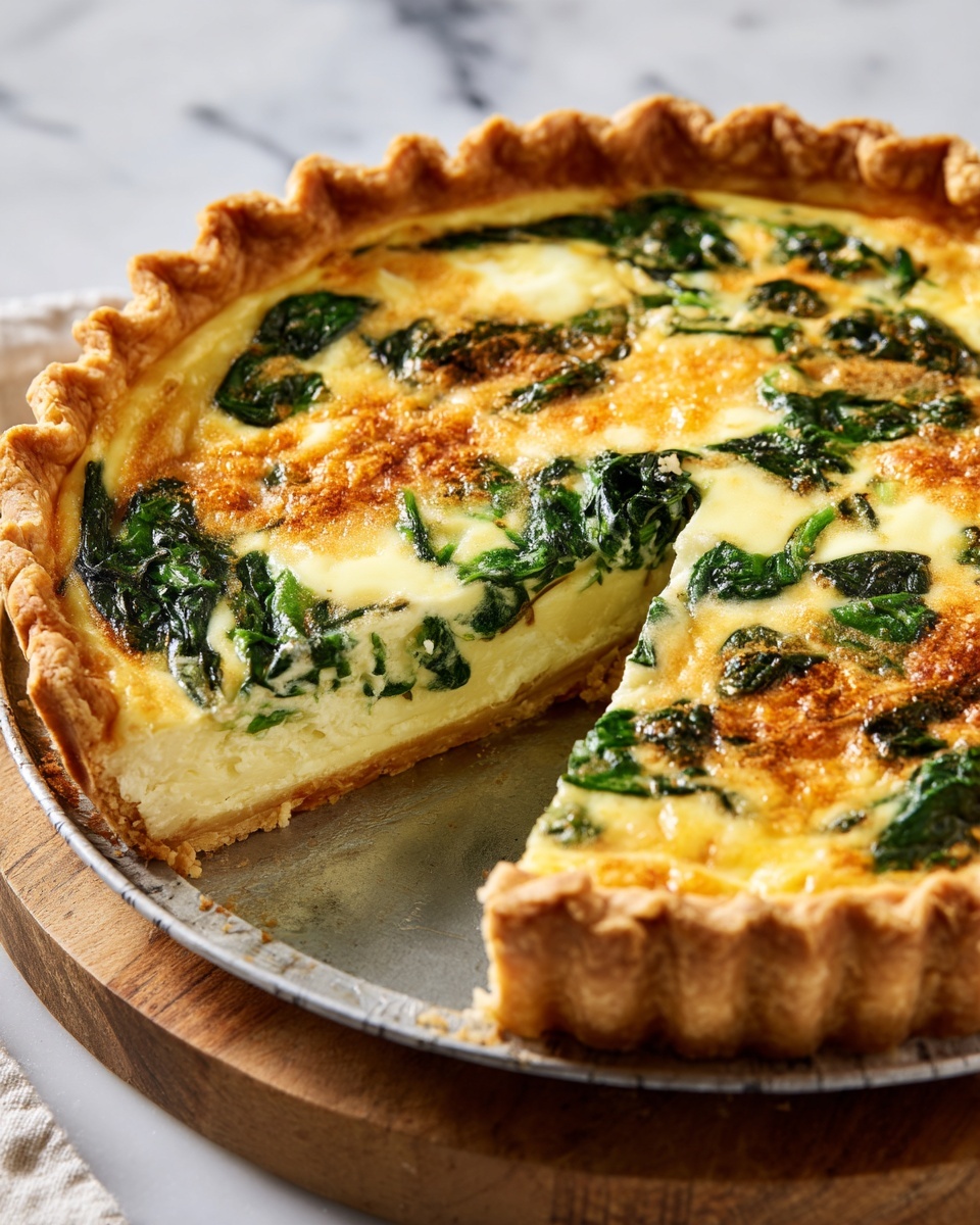Elegant Ricotta and Spinach Quiche Recipe - Recipe Image