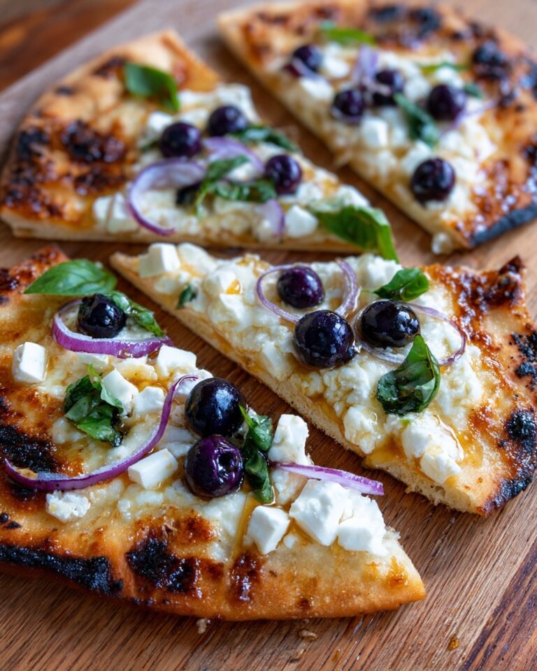 Blueberry Feta & Honey-Caramelized Onion Naan Pizza Recipe