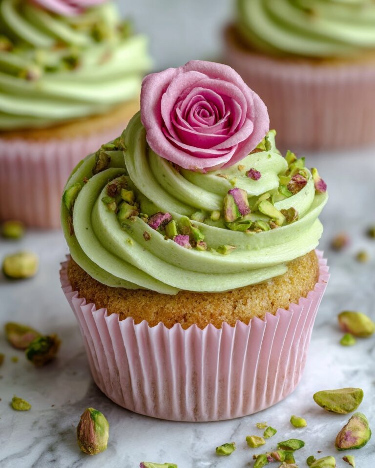 Mini Rose Pistachio Cupcakes Recipe