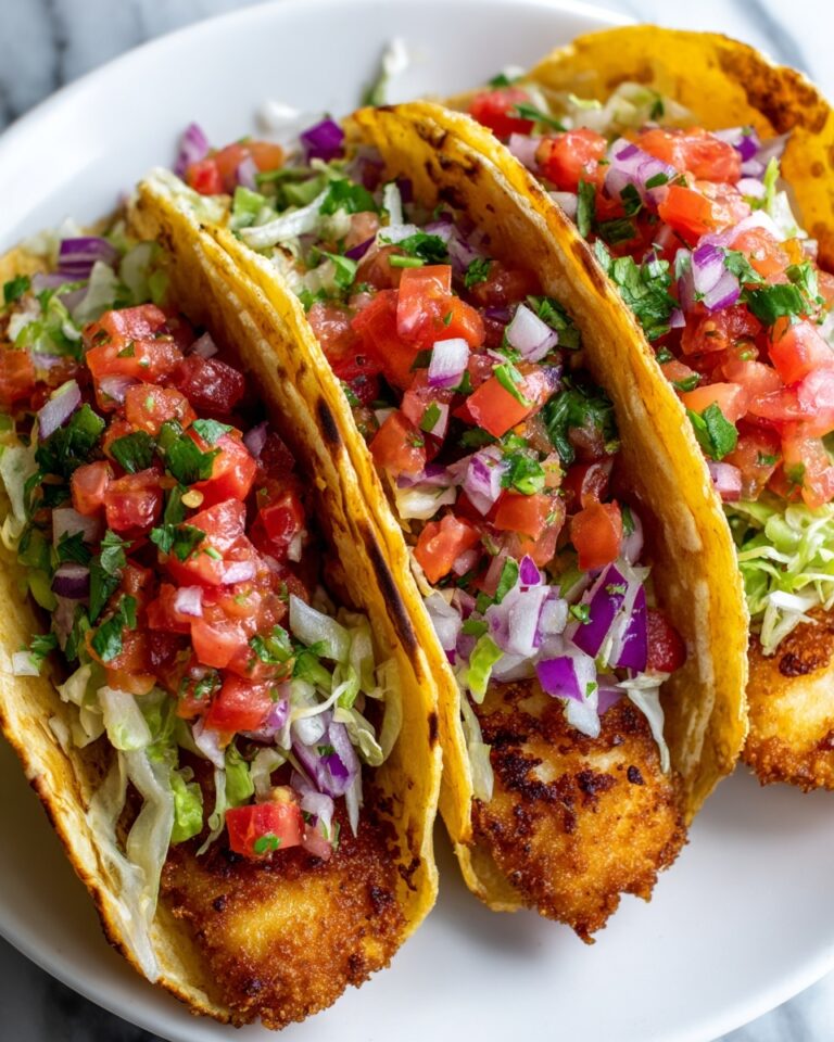 Fried Fish Tacos with Red Onion-Tomato Salsa Recipe