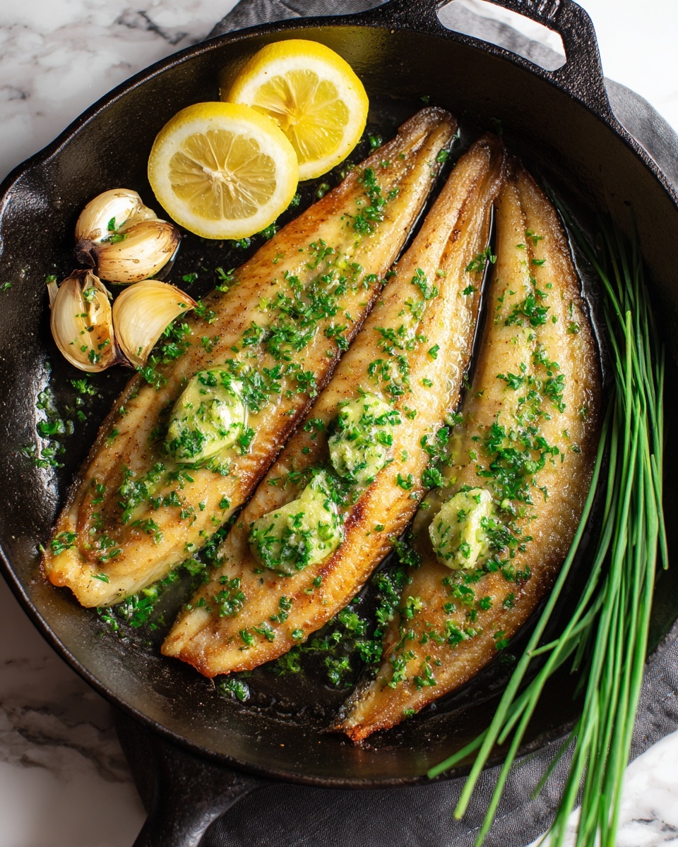 Pan-Roasted Sea Bass with Garlic Butter Recipe - Recipe Image