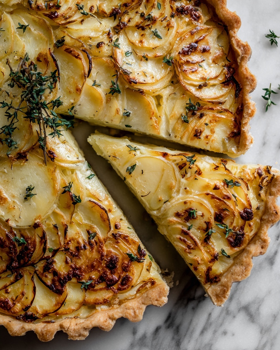 Caramelized Onion, Apple & Cheddar Tart Recipe - Recipe Image