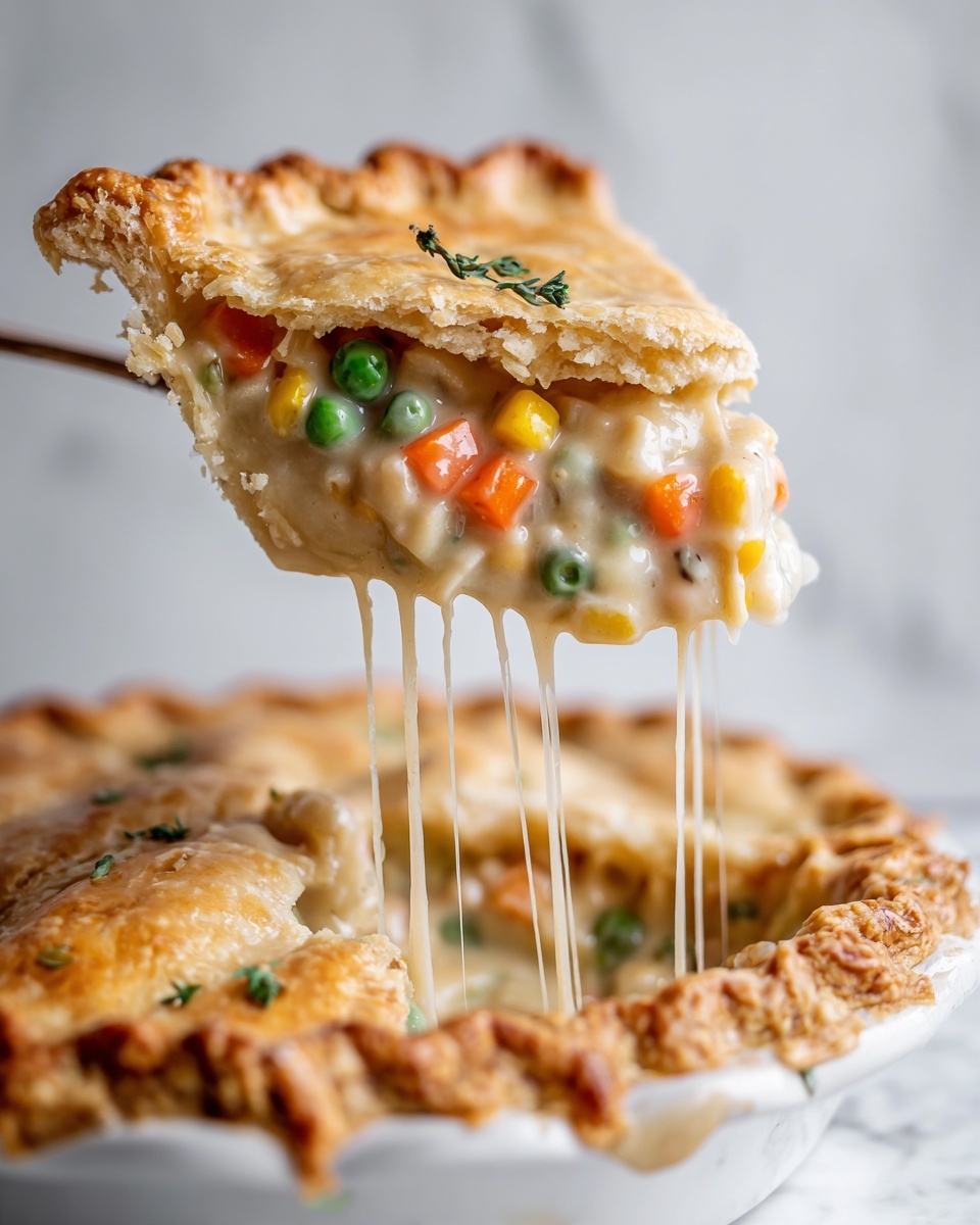 Biscuit Topped Cheesy Chicken Pot Pie Recipe - Recipe Image