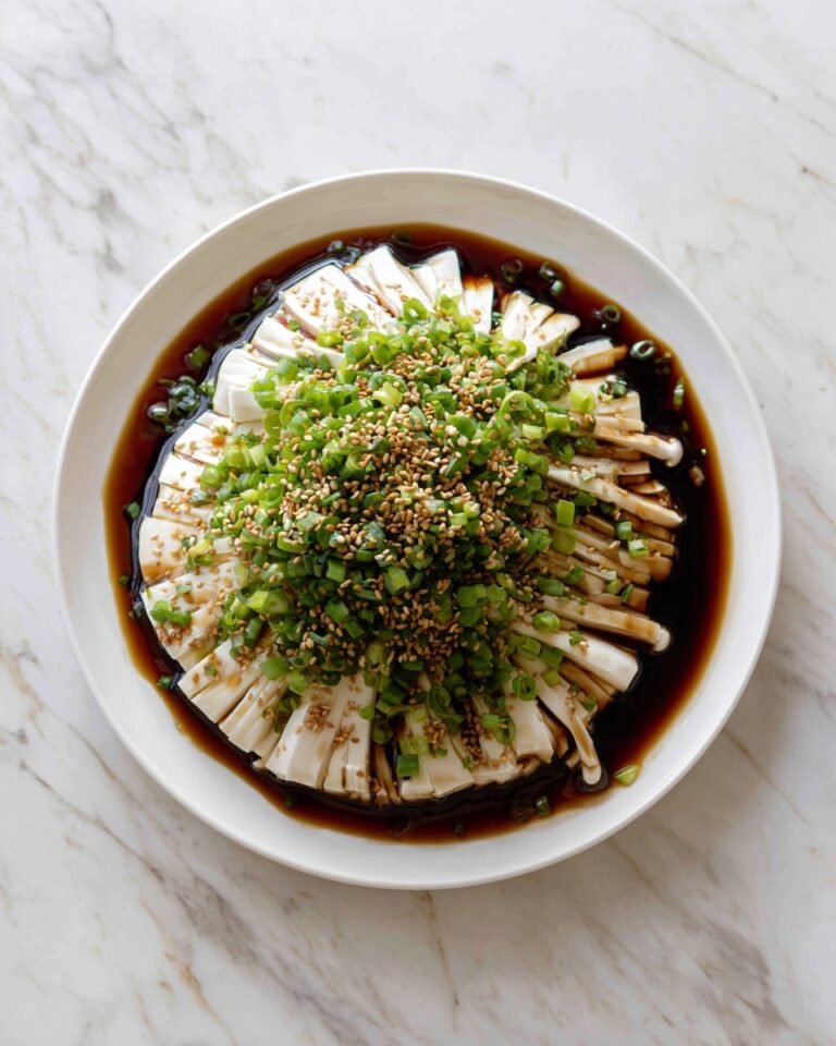 Enoki Mushrooms with Garlic & Scallion Sauce Recipe