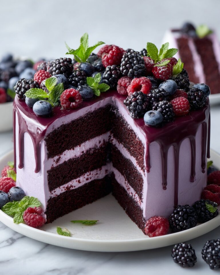 Dark Romance Chocolate Blackberry Cake Recipe