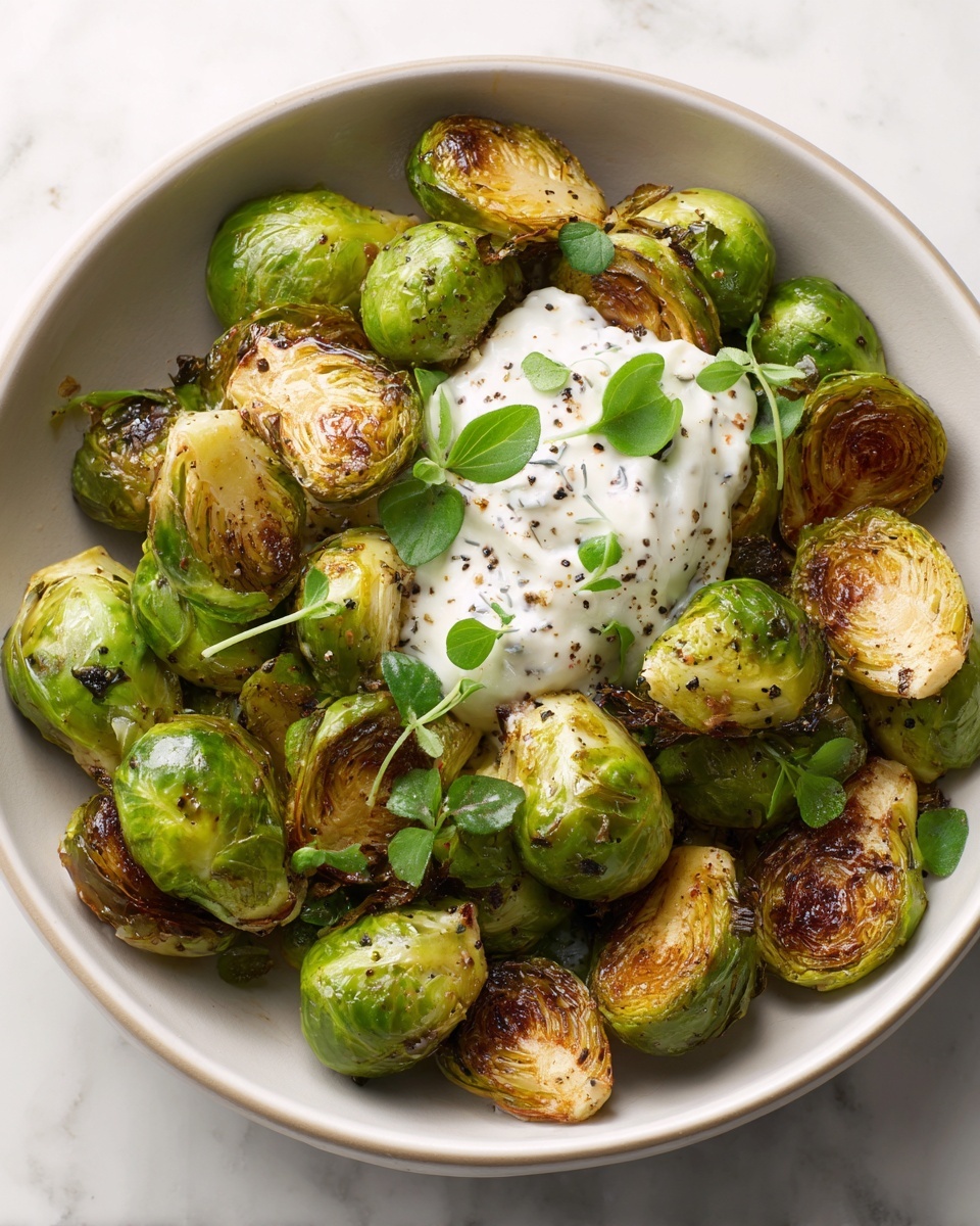 Crispy Brussels Sprouts with Dijon Aioli Recipe - Recipe Image