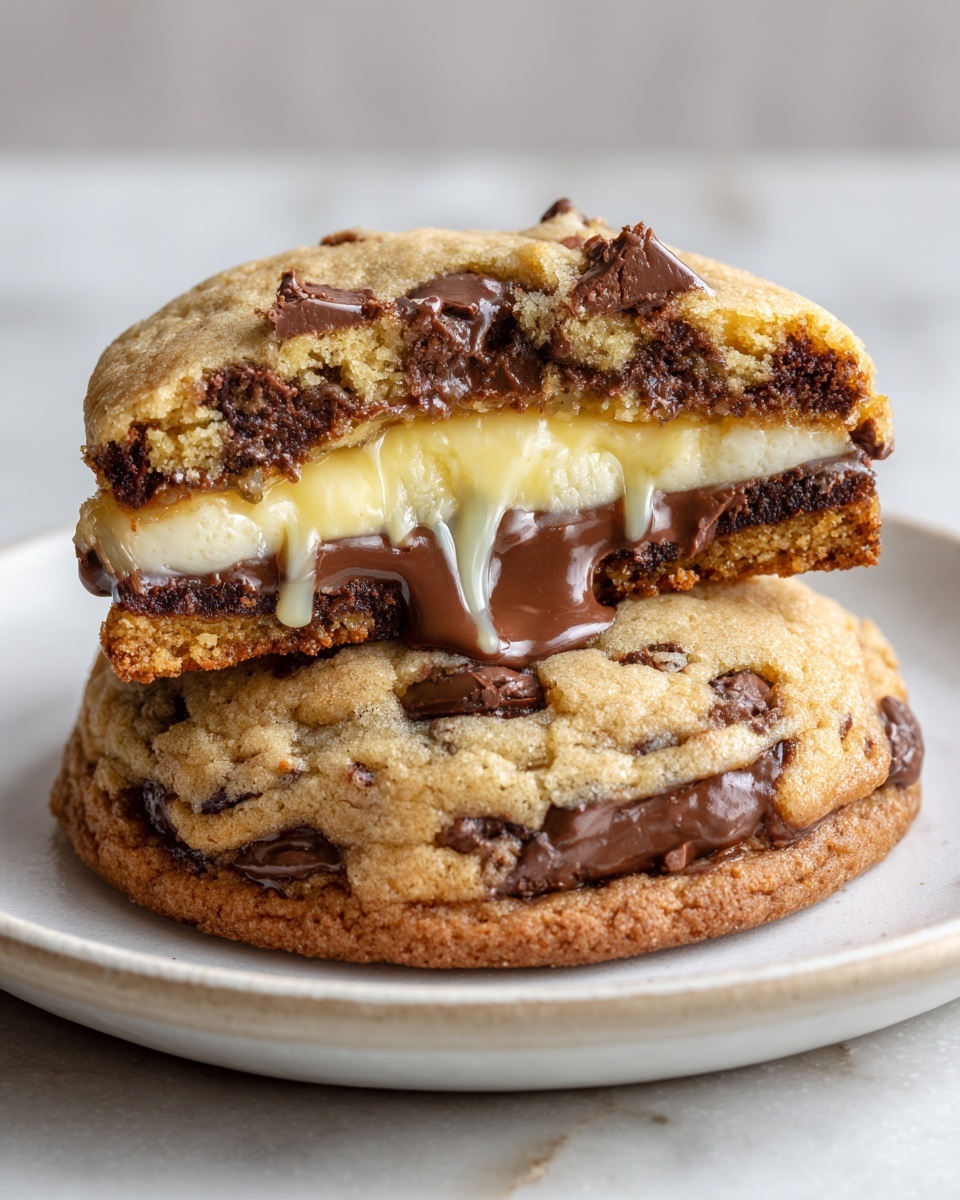 Cheesecake Stuffed Chocolate Chip Cookies Recipe - Recipe Image