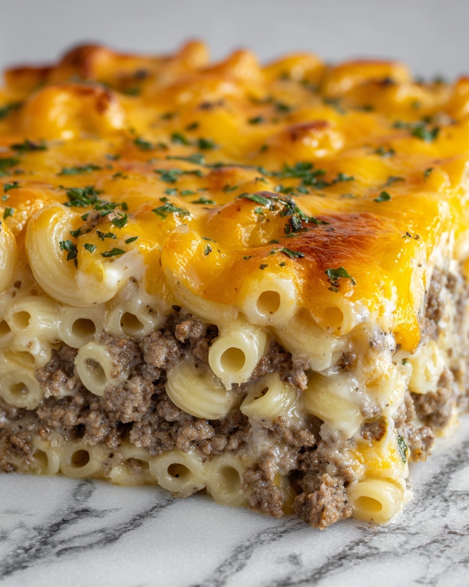 Mac ānā Cheese-Stuffed Meatloaf Recipe - Recipe Image