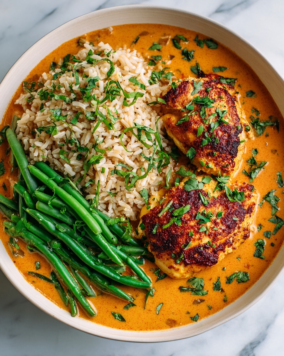 Skillet Chicken in Roasted Red Pepper Sauce Recipe - Recipe Image