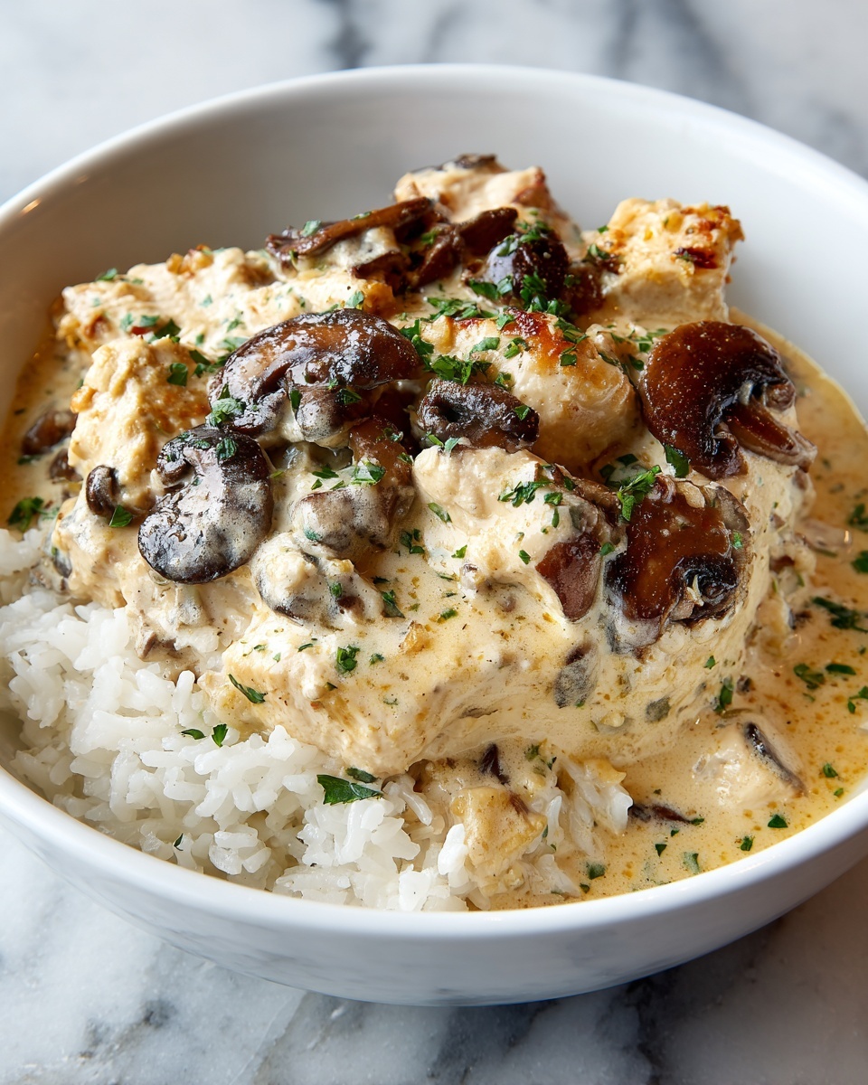 Parmesan-Garlic Mushroom Chicken Recipe - Recipe Image