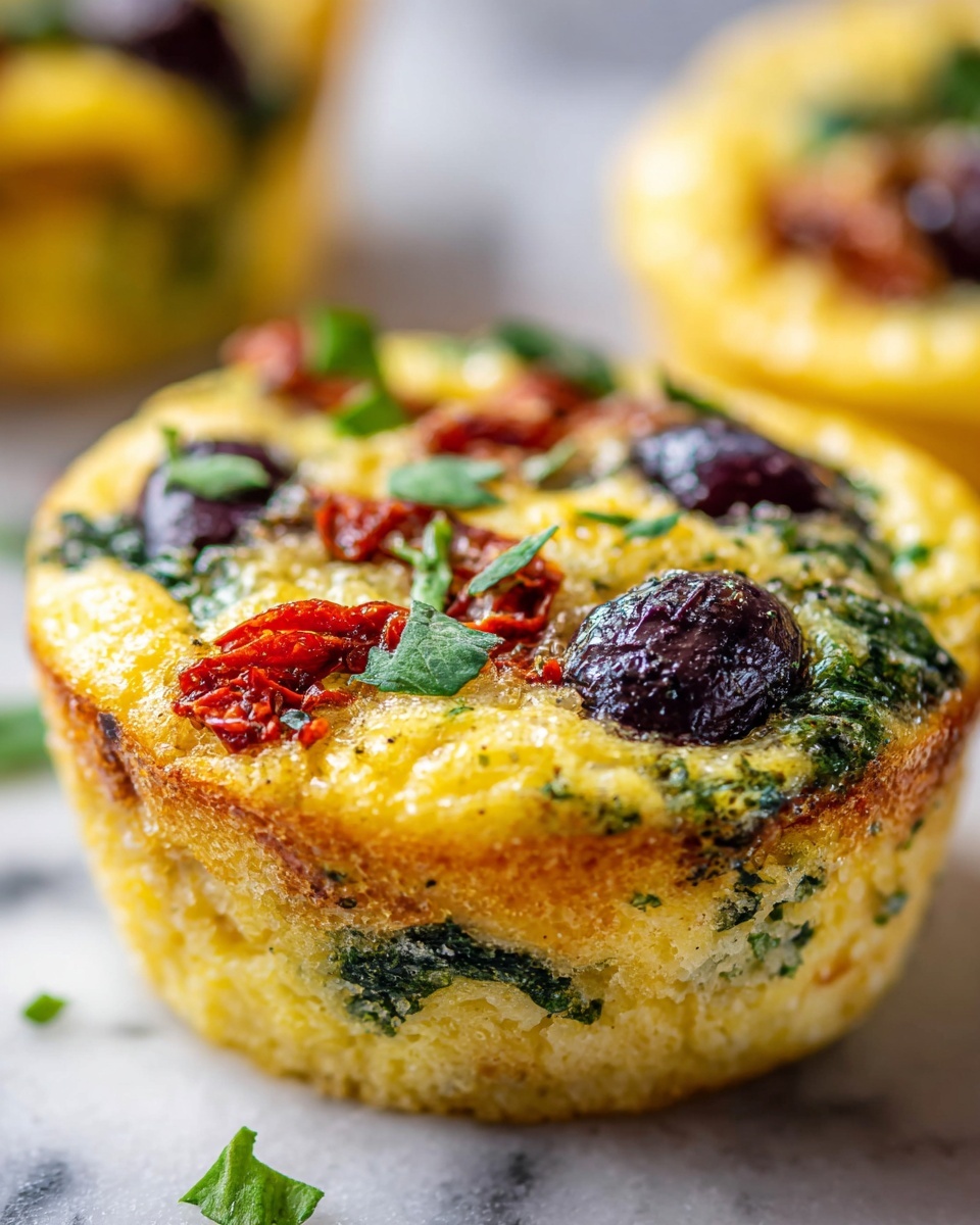 Egg Muffins with Sun-Dried Tomatoes and Kalamata Olives Recipe - Recipe Image