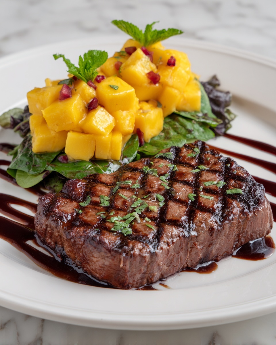 Grilled Tuna Steaks with Mango Chutney Recipe - Recipe Image