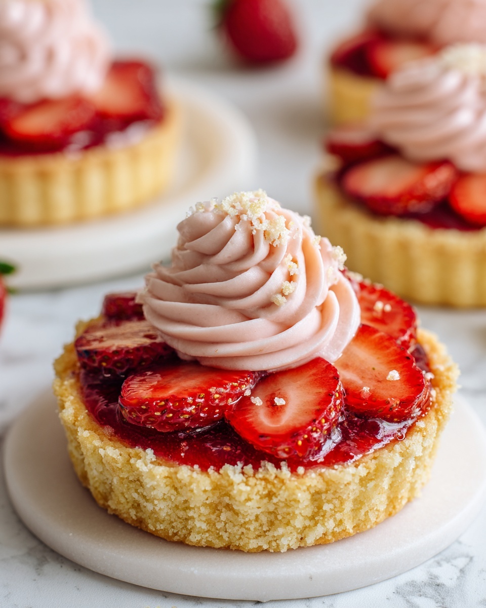 Mini Strawberry Pies with Sugar Cookie Crust Recipe - Recipe Image