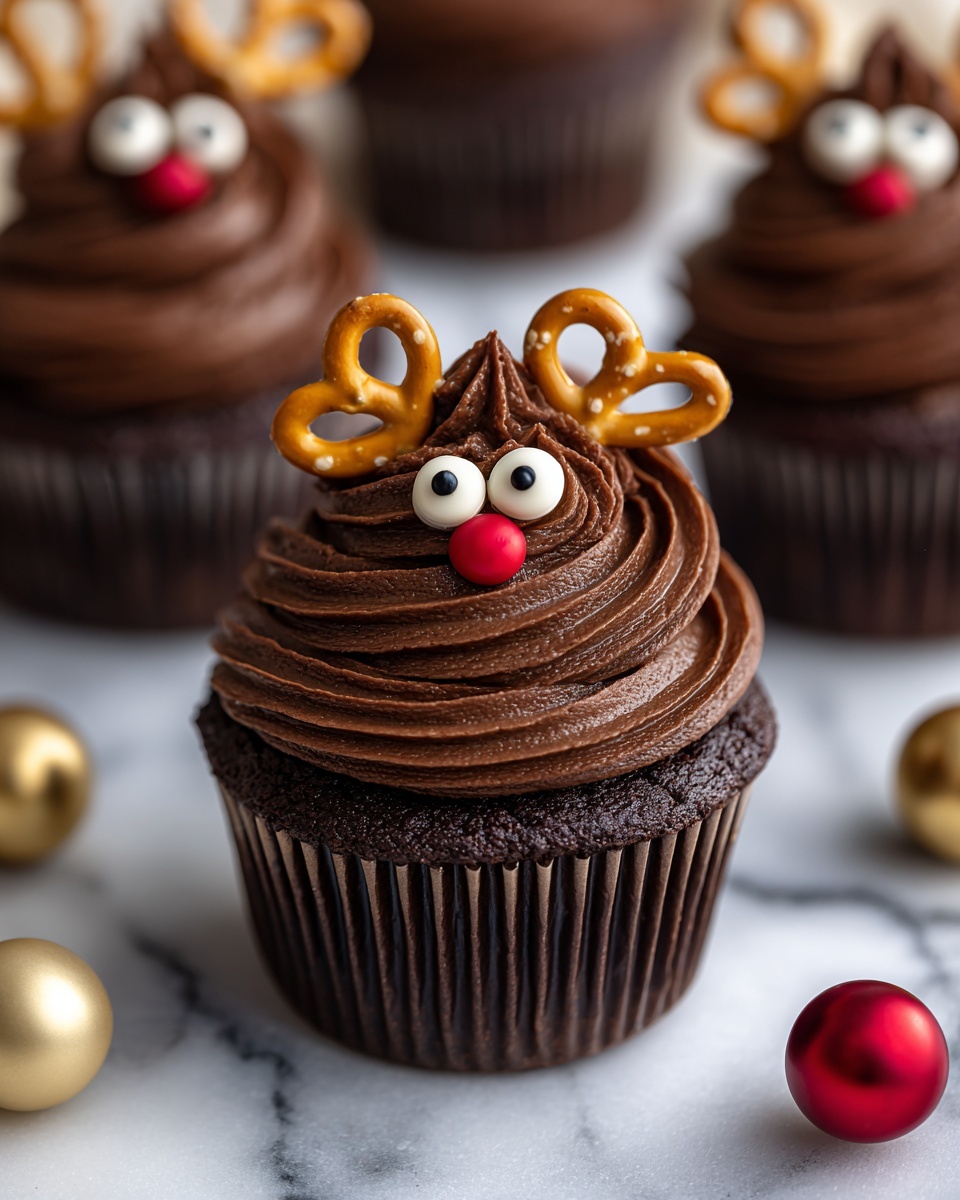 Easy Reindeer Cupcakes Recipe - Recipe Image