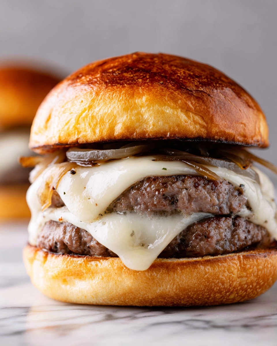 Caramelized Onion and Cheese Steak Sandwich Recipe - Recipe Image