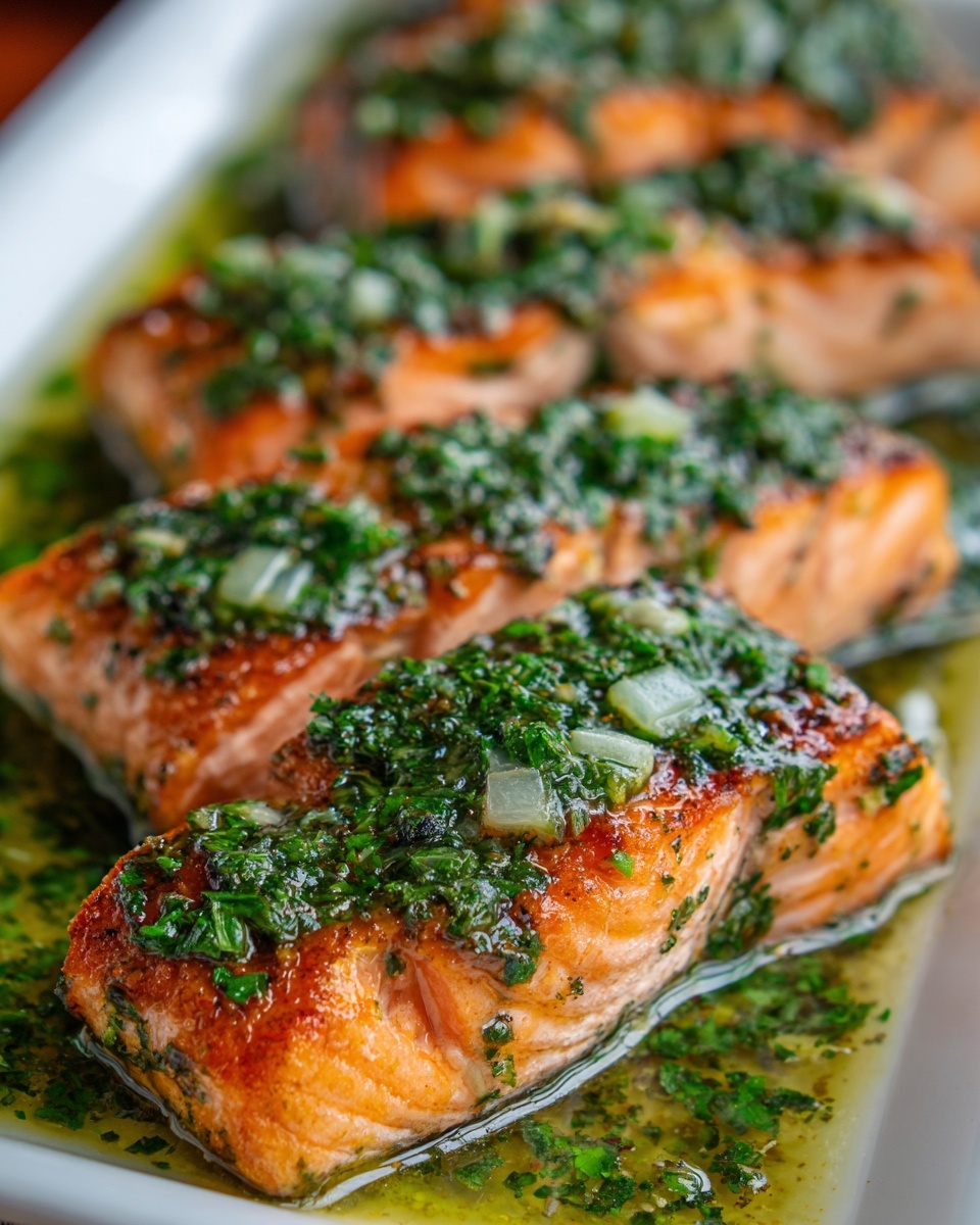Olive Oil Poached Salmon with Herb Vinaigrette Recipe - Recipe Image