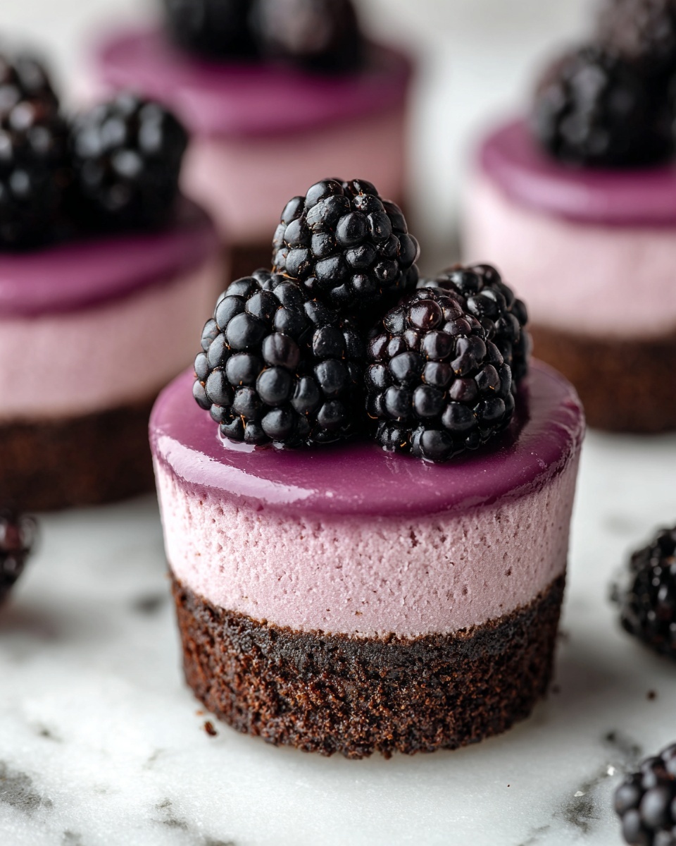 Blackberry Mini Cheesecakes Recipe - Recipe Image