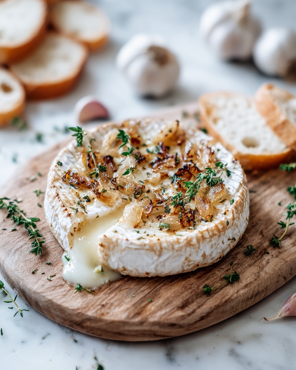 Baked Brie with Garlic and Herbs Recipe - Recipe Image