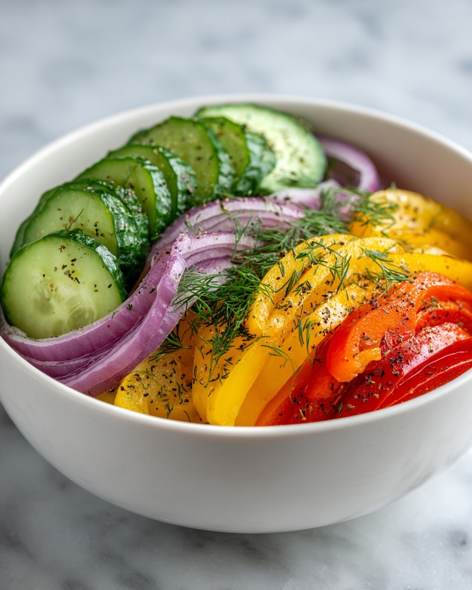 Cucumber Sweet Pepper Salad Recipe - Recipe Image