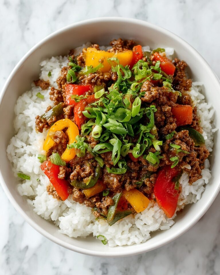 Beef and Pepper Rice Bowl Recipe
