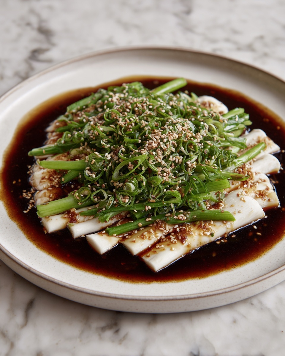 Enoki Mushrooms with Garlic & Scallion Sauce Recipe - Recipe Image