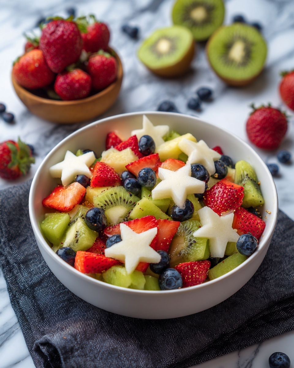4th of July Patriotic Fruit Salad Recipe - Recipe Image