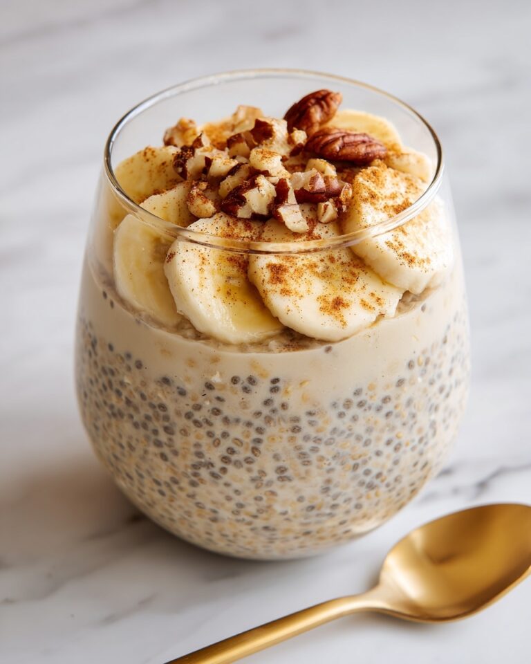 Healthy Banana Bread Overnight Oats Recipe