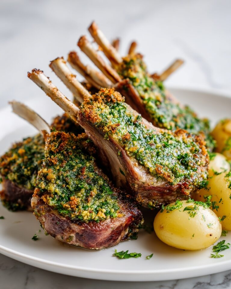 Herb-Crusted Baked Lamb Chops Recipe