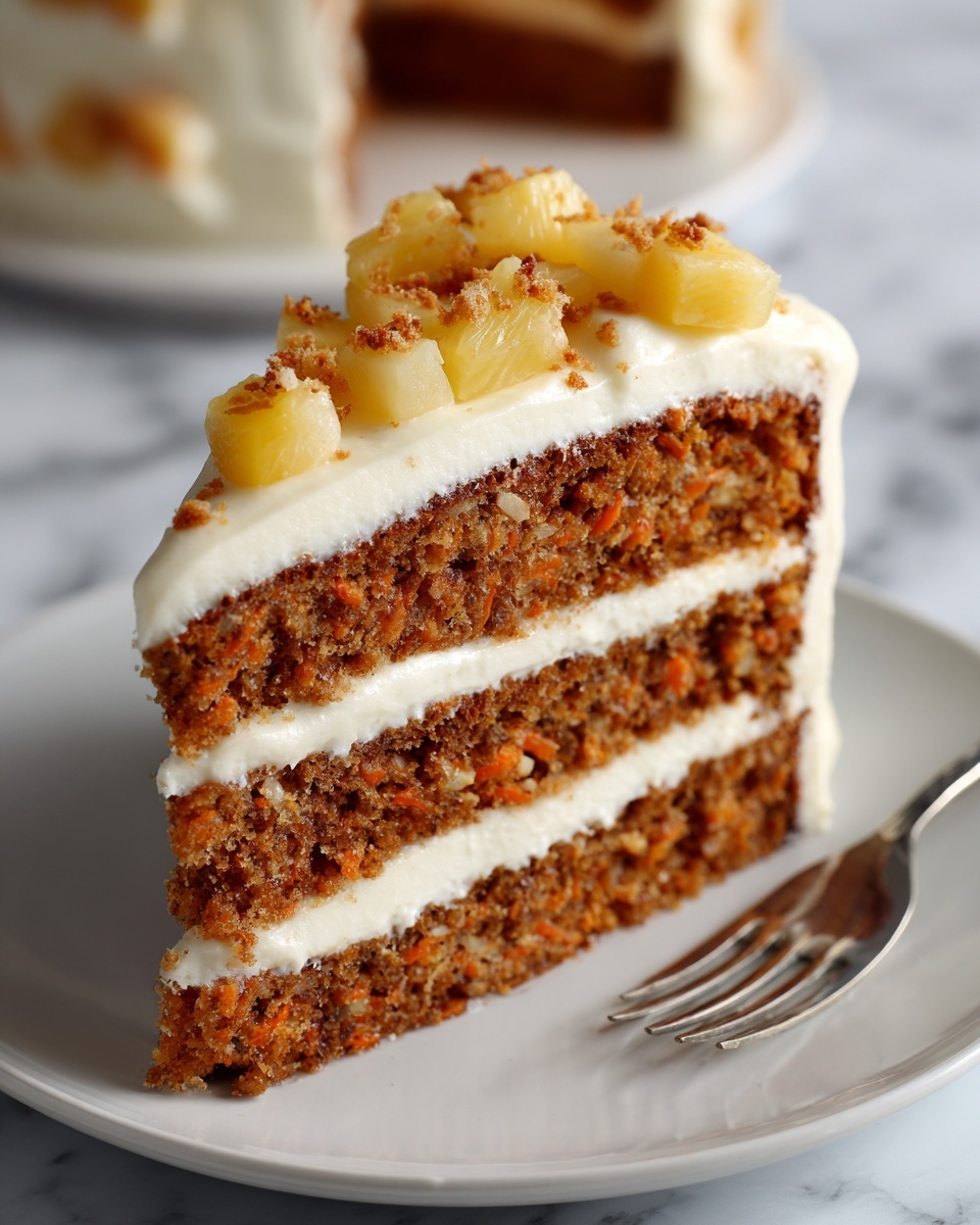 Pineapple Carrot Cream Cake Recipe - Recipe Image