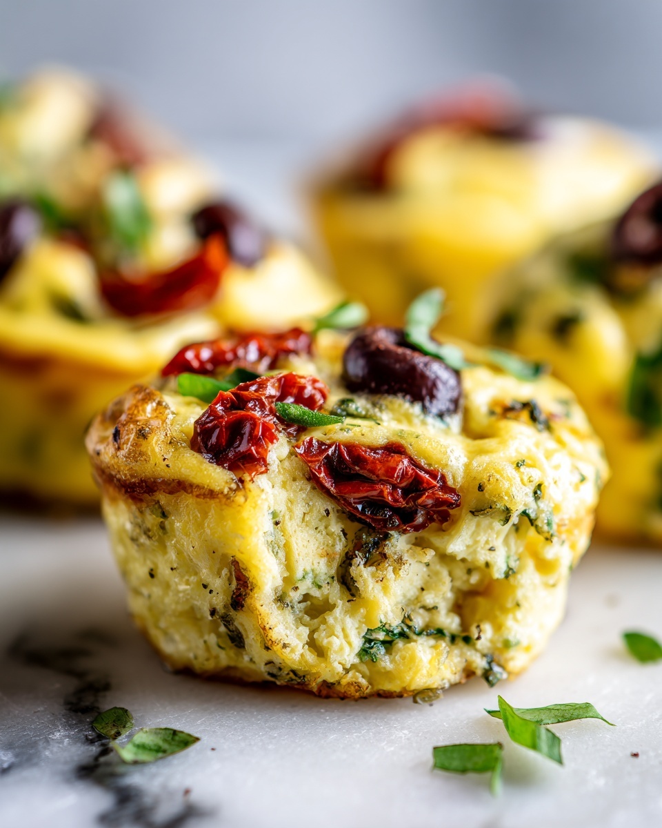 Egg Muffins with Sun-Dried Tomatoes and Kalamata Olives Recipe - Recipe Image
