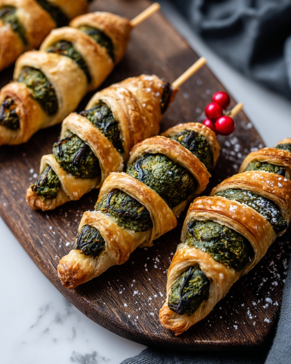 Puff Pastry Pesto Christmas Trees Recipe - Recipe Image