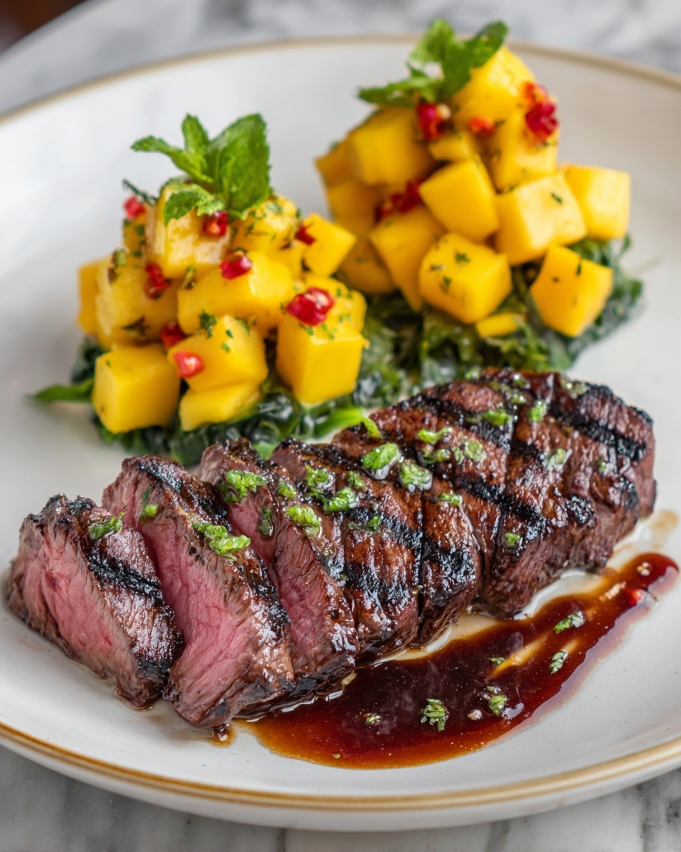 Grilled Tuna Steaks with Mango Chutney Recipe - Recipe Image