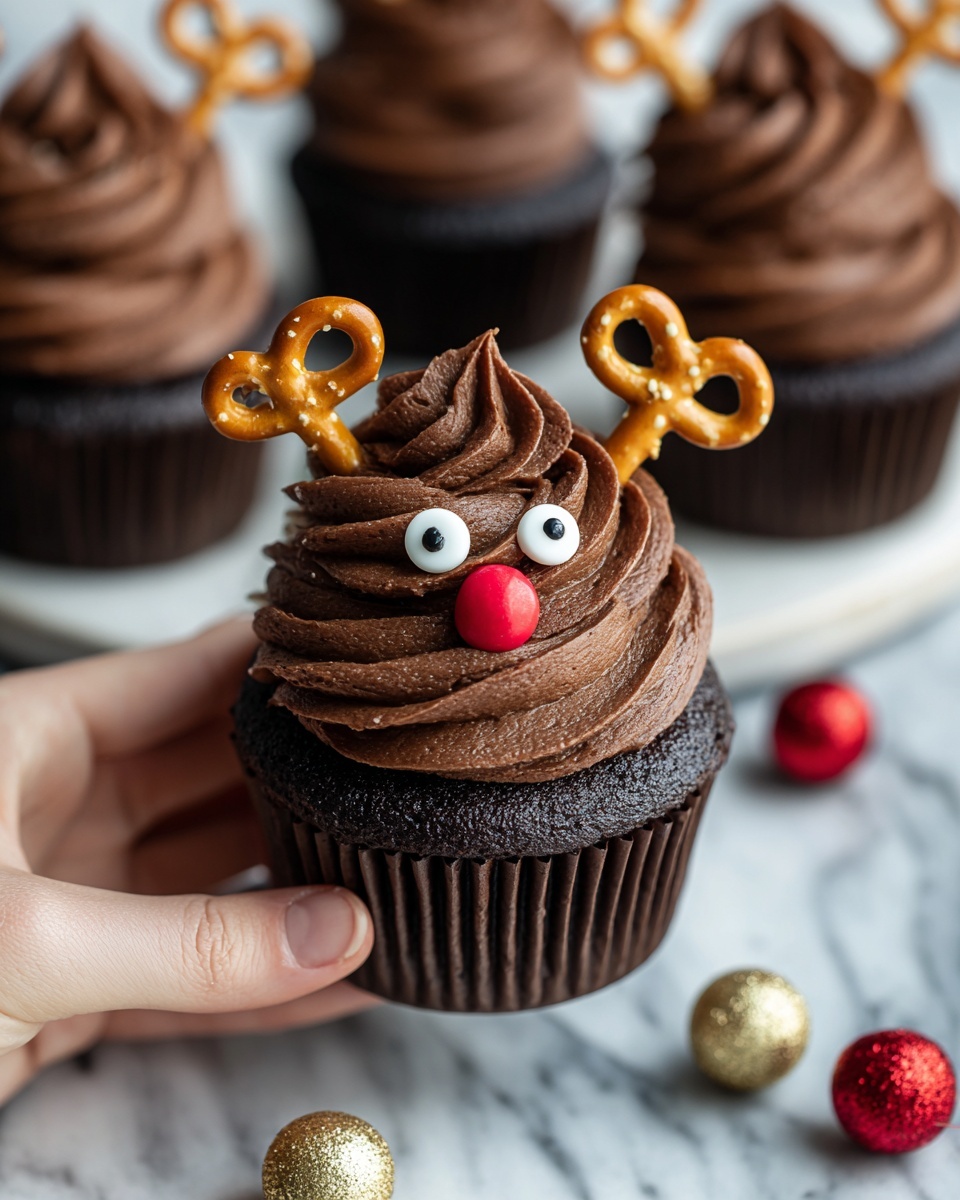 Easy Reindeer Cupcakes Recipe - Recipe Image