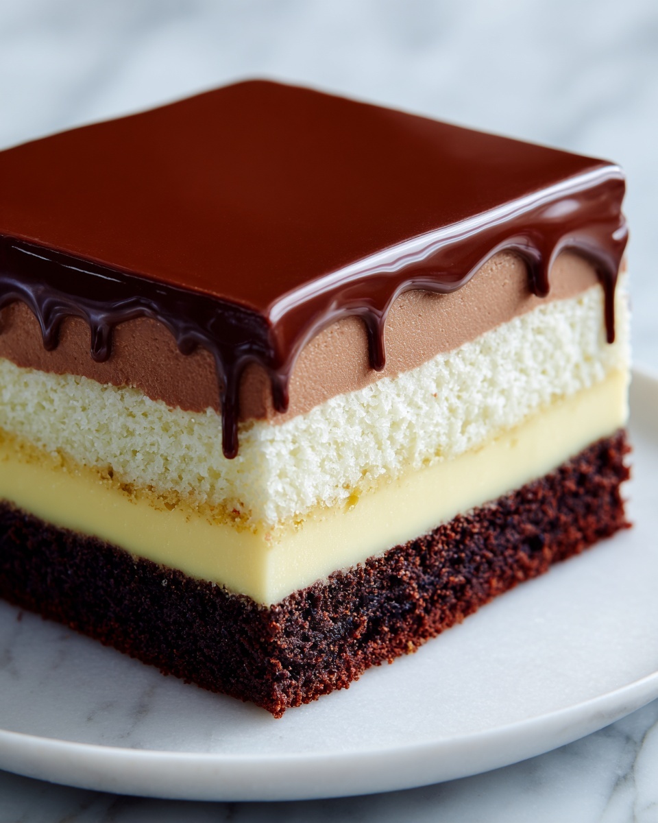 Boston Cream Poke Cake Recipe - Recipe Image