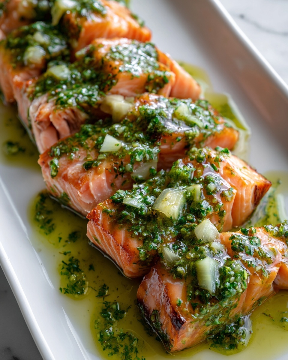 Olive Oil Poached Salmon with Herb Vinaigrette Recipe - Recipe Image