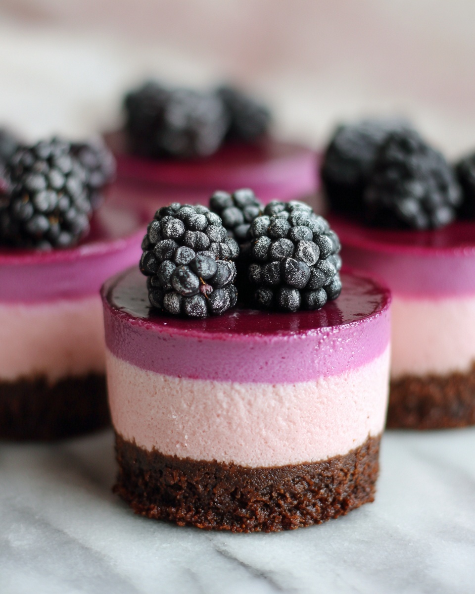 Blackberry Mini Cheesecakes Recipe - Recipe Image
